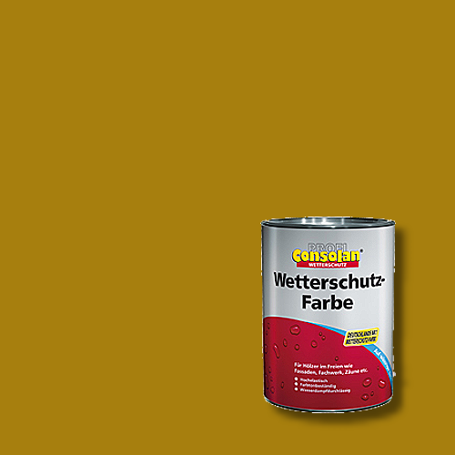 Profi-Consolan - Wetterschutzfarbe - Farbton RAL 1027 Currygelb