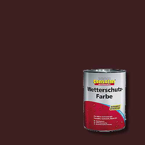 Profi-Consolan - Wetterschutzfarbe - Farbton RAL 3007 Schwarzrot