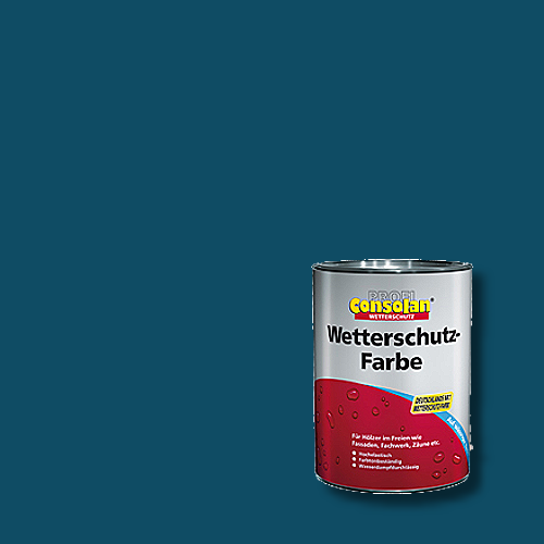 Profi-Consolan - Wetterschutzfarbe - Farbton RAL 5001 Grünblau