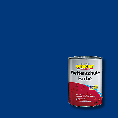 Profi-Consolan - Wetterschutzfarbe - Farbton RAL 5002 Ultramarinblau