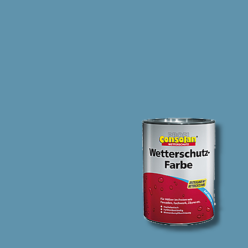 Profi-Consolan - Wetterschutzfarbe - Farbton RAL 5024 Pastellblau