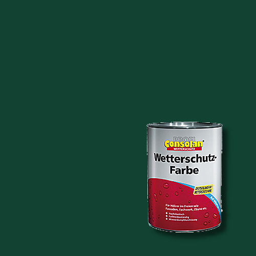 Profi-Consolan - Wetterschutzfarbe - Farbton RAL 6005 Moosgrün