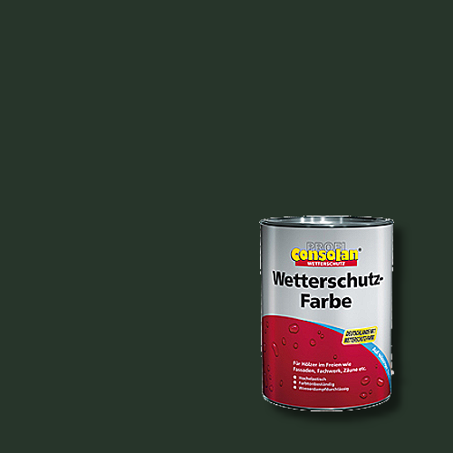 Profi-Consolan - Wetterschutzfarbe - Farbton RAL 6009 Tannengrün