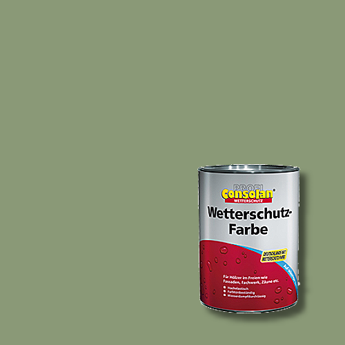 Profi-Consolan - Wetterschutzfarbe - Farbton RAL 6021 Blassgrün