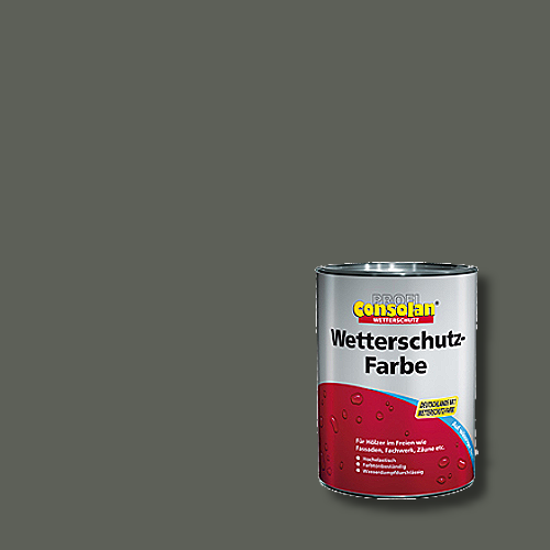 Profi-Consolan - Wetterschutzfarbe - Farbton RAL 7009 Grüngrau